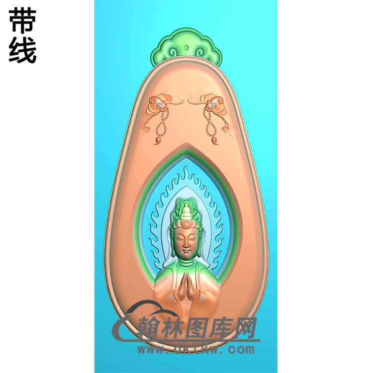 观音挂件精雕图（BGY-267)展示
