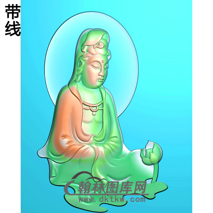 观音挂件精雕图（BGY-270)展示