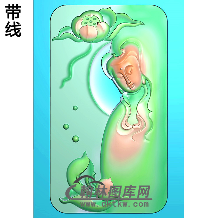 观音菩萨头像半身精品挂件精雕图（BGY-280)展示