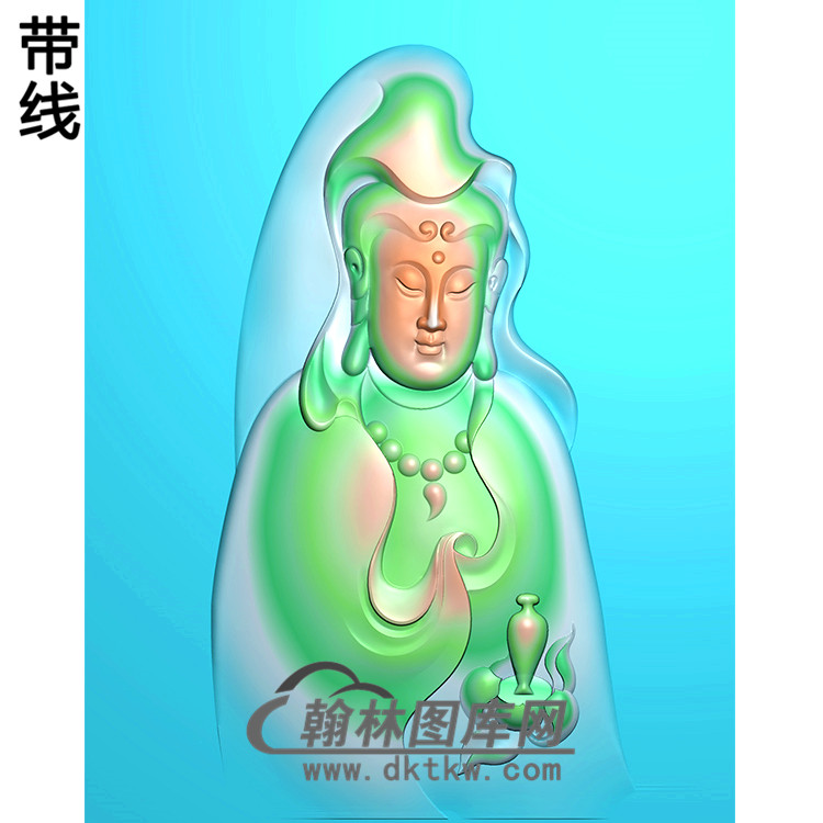 观音菩萨头像半身精品挂件精雕图（BGY-294)展示