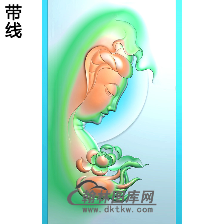 观音菩萨头像半身精品挂件精雕图（BGY-295)展示