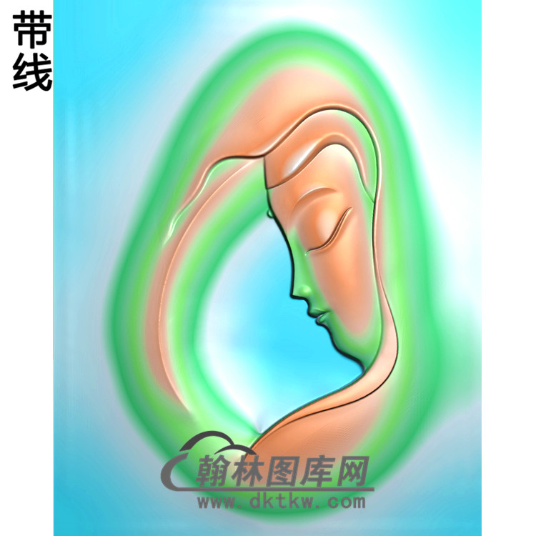观音菩萨头像半身精品挂件精雕图（BGY-305)展示