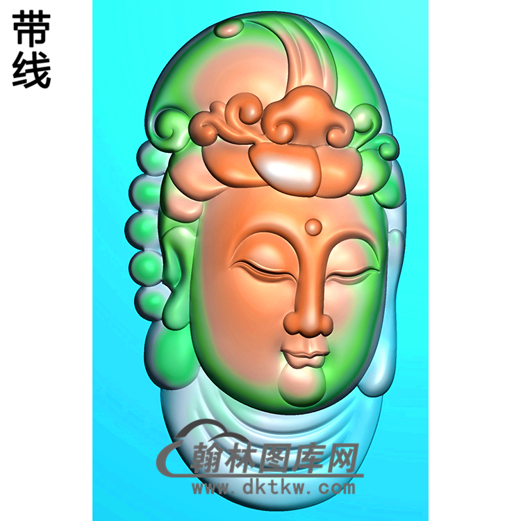 观音精品挂件精雕图（BGY-585)展示