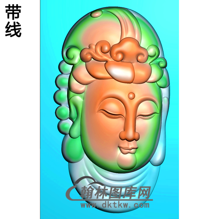 观音挂件精雕图（BGY-618)展示