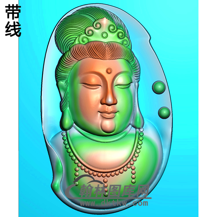观音挂件精雕图（BGY-619)展示