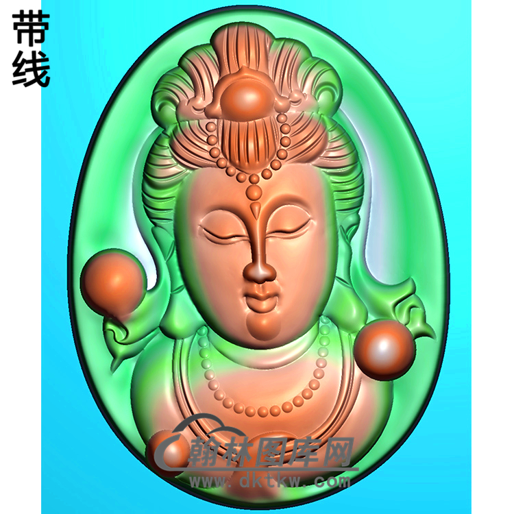 观音挂件精雕图（BGY-624)展示
