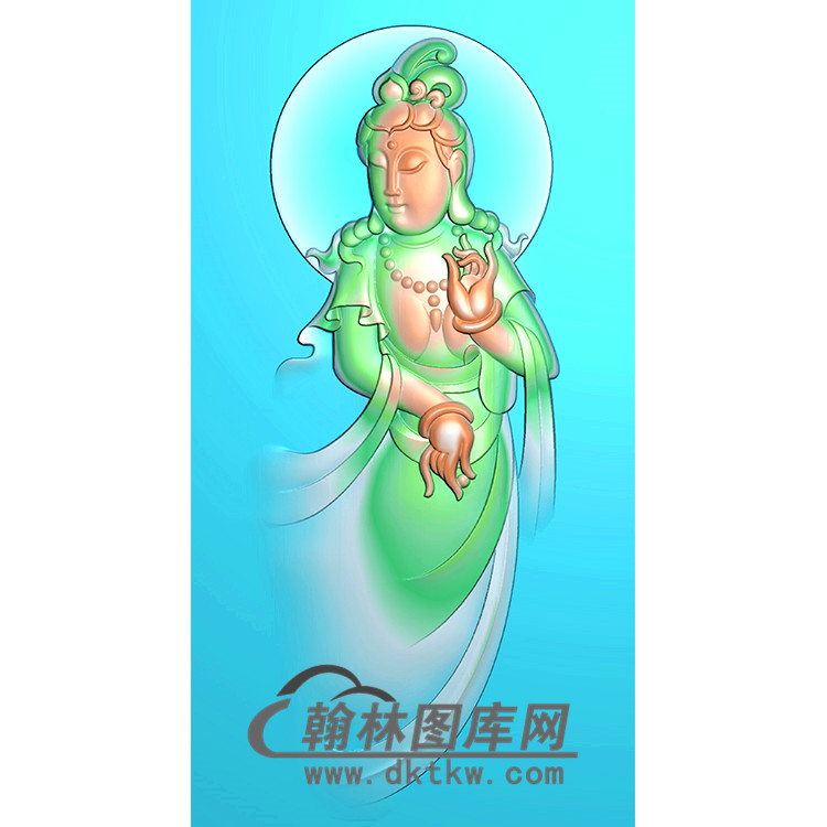 飘观音菩萨精品挂件精雕图（BGY-367)展示