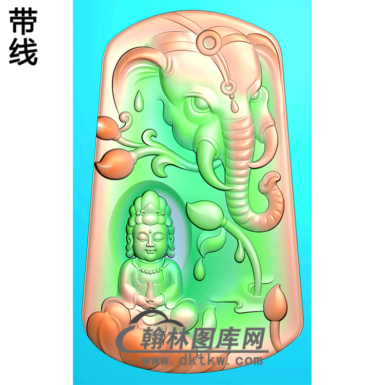 大象宝宝观音精雕图（IGY-011)展示