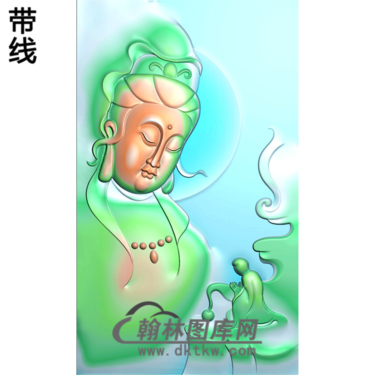 山水观音精雕图（IGY-125)展示