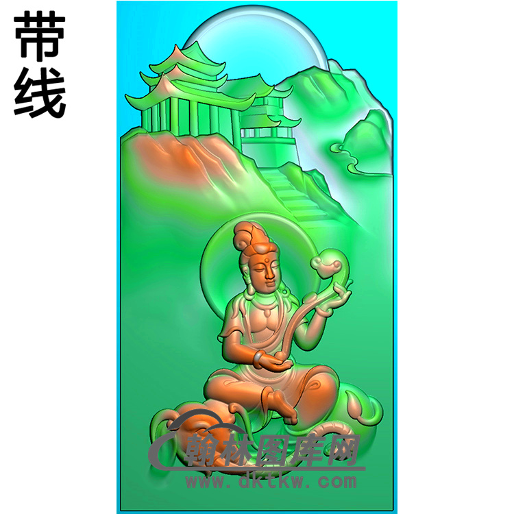 如意山水观音精雕图（IGY-148)展示