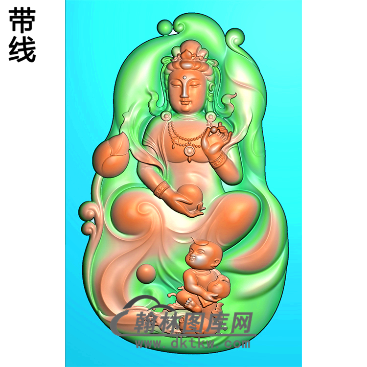 送子观音精雕图（SZY-017)展示