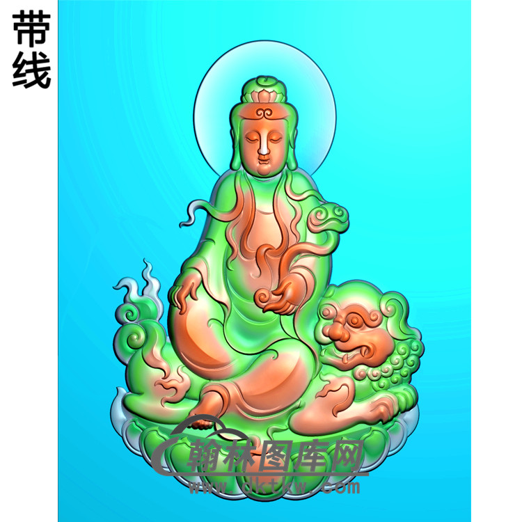 文殊菩萨精雕图（WSP-035)展示