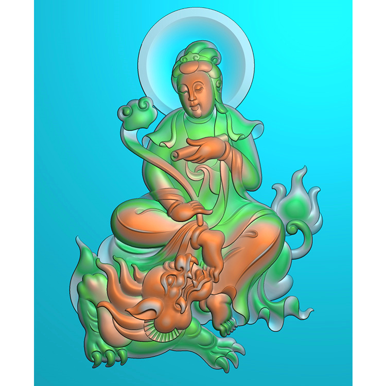 文殊菩萨精雕图（WSP-040)展示