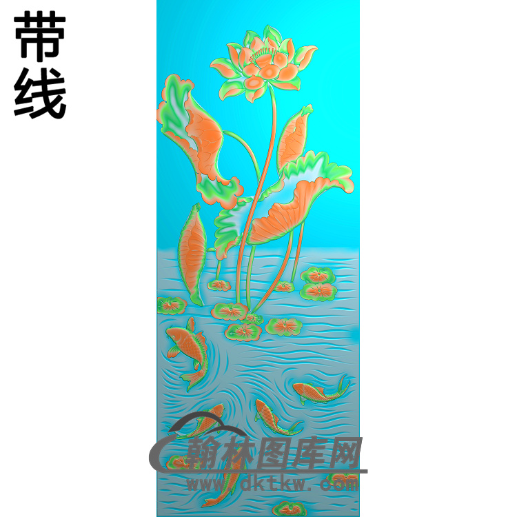 铝雕荷花鱼精雕图（TM-0119-）展示