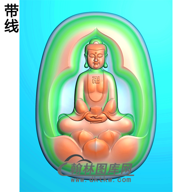 莲花弧形坐姿佛像精雕图（ZFX-072)展示
