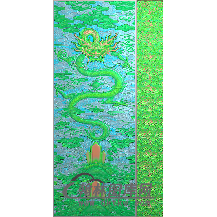 祥云龙无线铝雕精雕图（TM-0145）展示