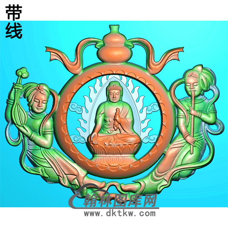 仙女坐姿佛像精雕图（ZFX-082)展示