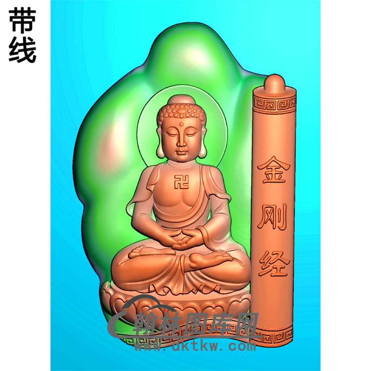 金刚经坐姿佛像精雕图（ZFX-109)展示