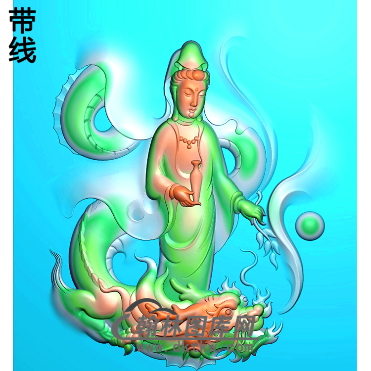 御龙观音精雕图（YGY-133)展示