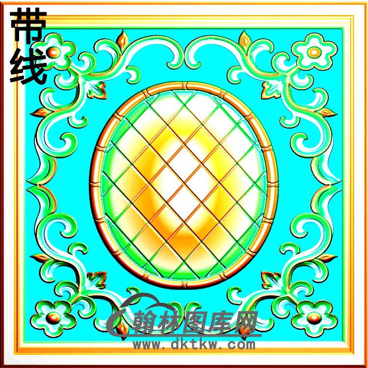 欧式方形洋花精雕图（FXH-019）展示