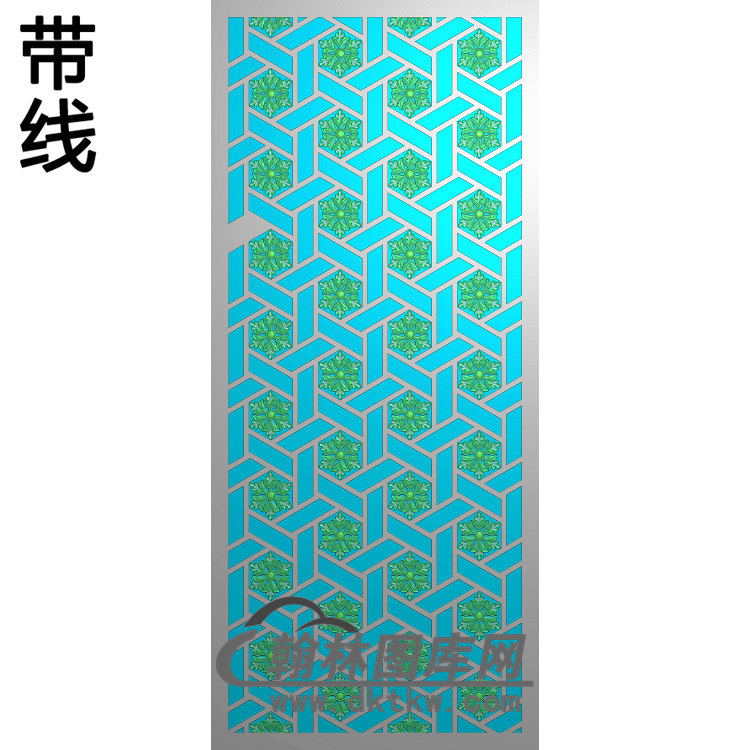 网格洋花铝雕精雕图（TM-0223）展示