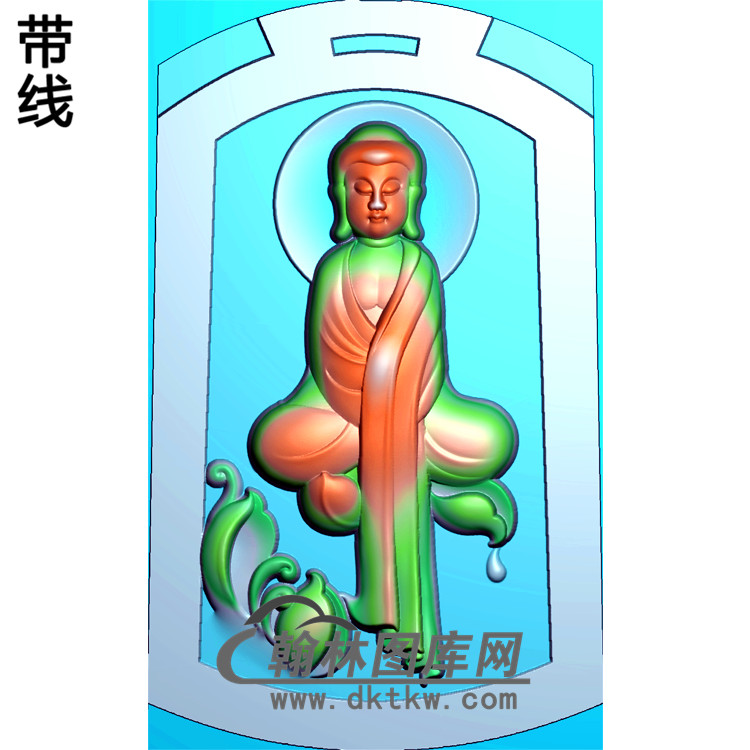 荷花坐姿佛像精雕图（ZFX-134)展示