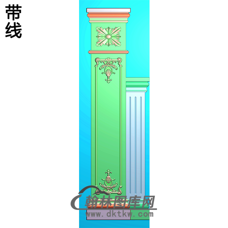 洋花柱板精雕图(ZB-007)展示