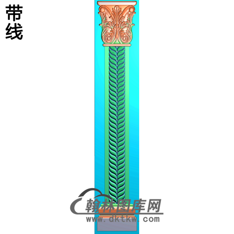 柱板洋花精雕图(ZB-039)展示