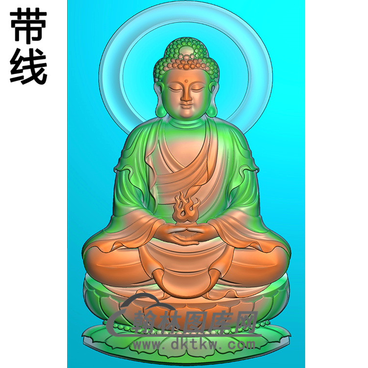 莲花坐姿佛像精雕图（ZFX-177)展示