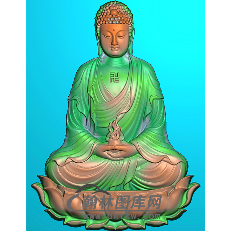 莲花座坐姿佛像精雕图（ZFX-191)展示