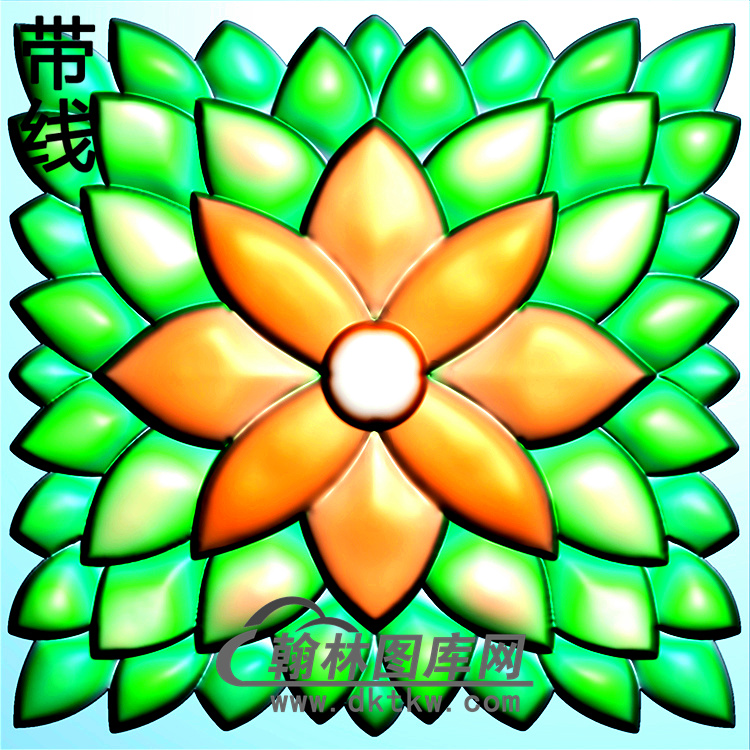 欧式方形洋花精雕图（FXH-097）展示