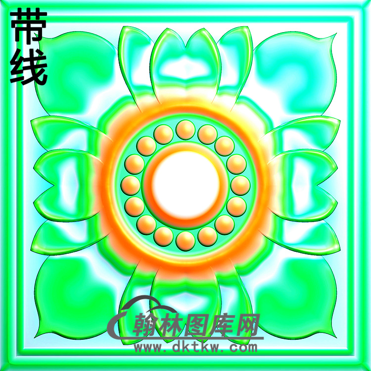 欧式方形洋花精雕图（FXH-101）展示