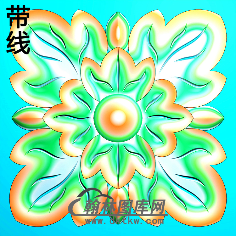 欧式方形洋花精雕图（FXH-107）展示