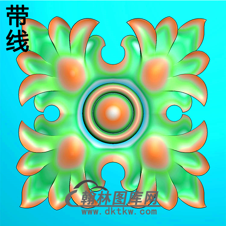 欧式方形洋花精雕图（FXH-113）展示