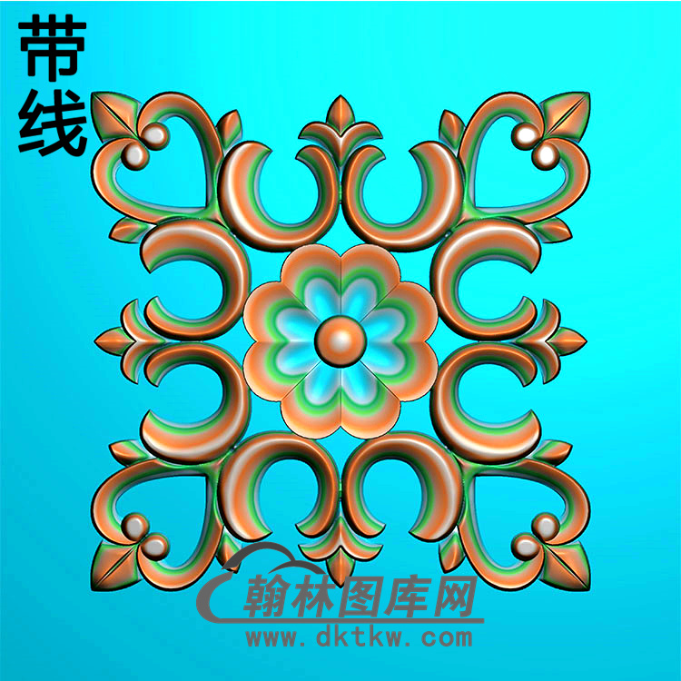 欧式方形洋花精雕图（FXH-117）展示