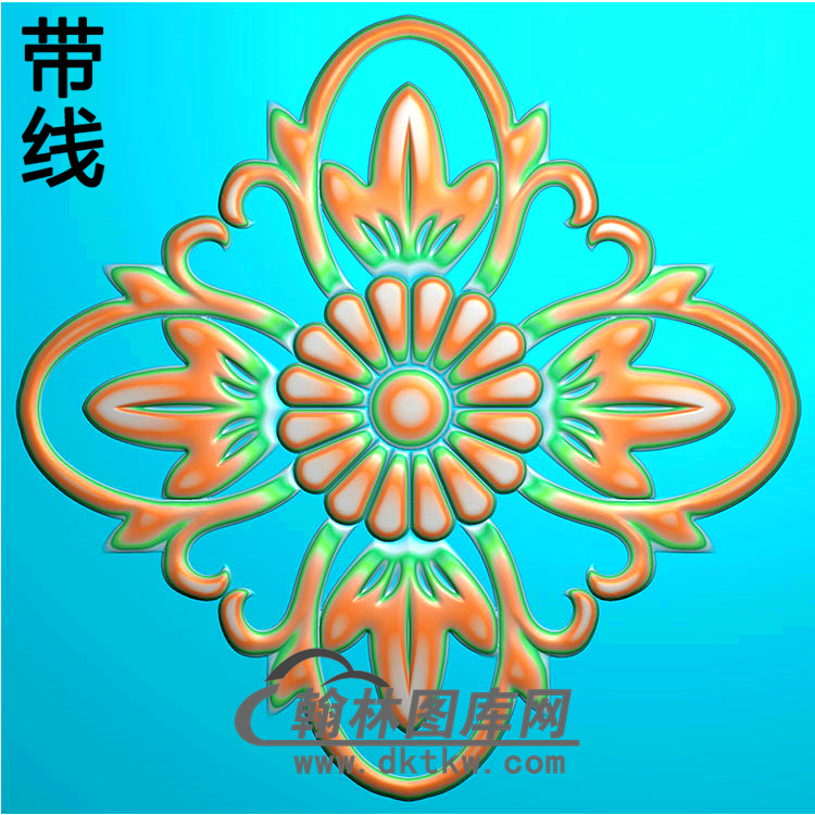 欧式方形洋花精雕图（FXH-124）展示