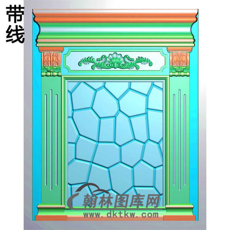 整体背景墙精雕图(BJQ-023)展示