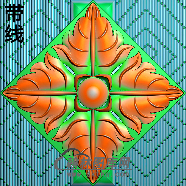 欧式方形洋花精雕图（FXH-141）展示