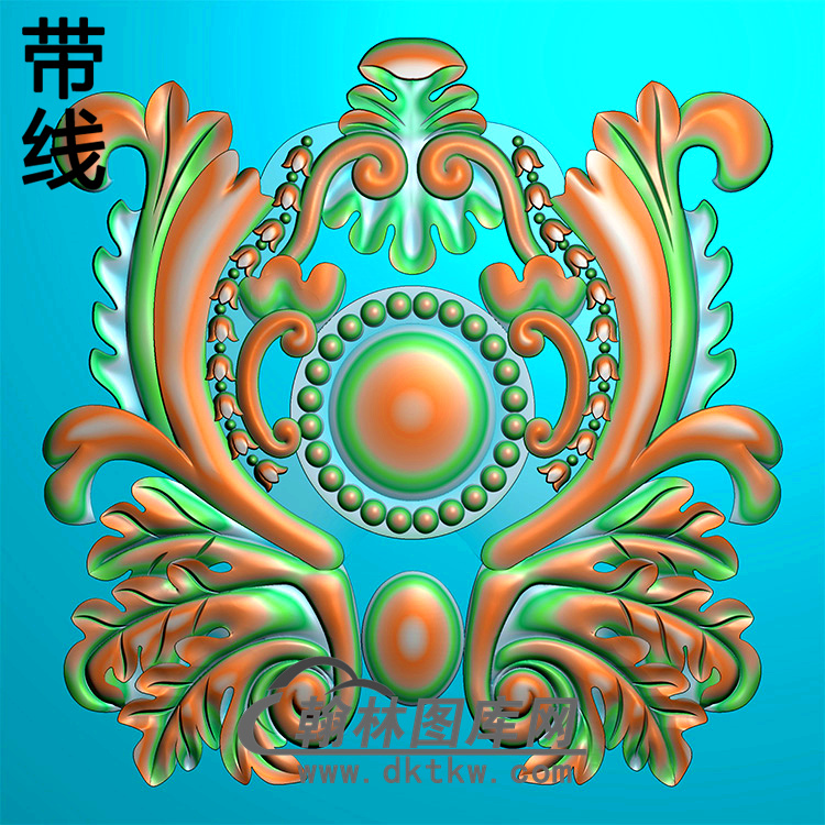 欧式方形洋花精雕图（FXH-143）展示