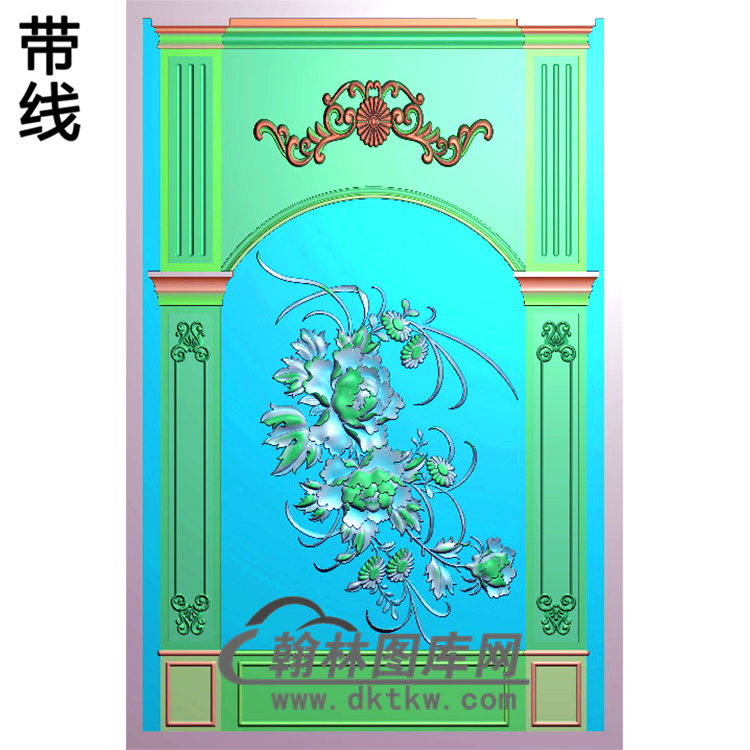 花鸟整体背景墙精雕图(BJQ-049)展示