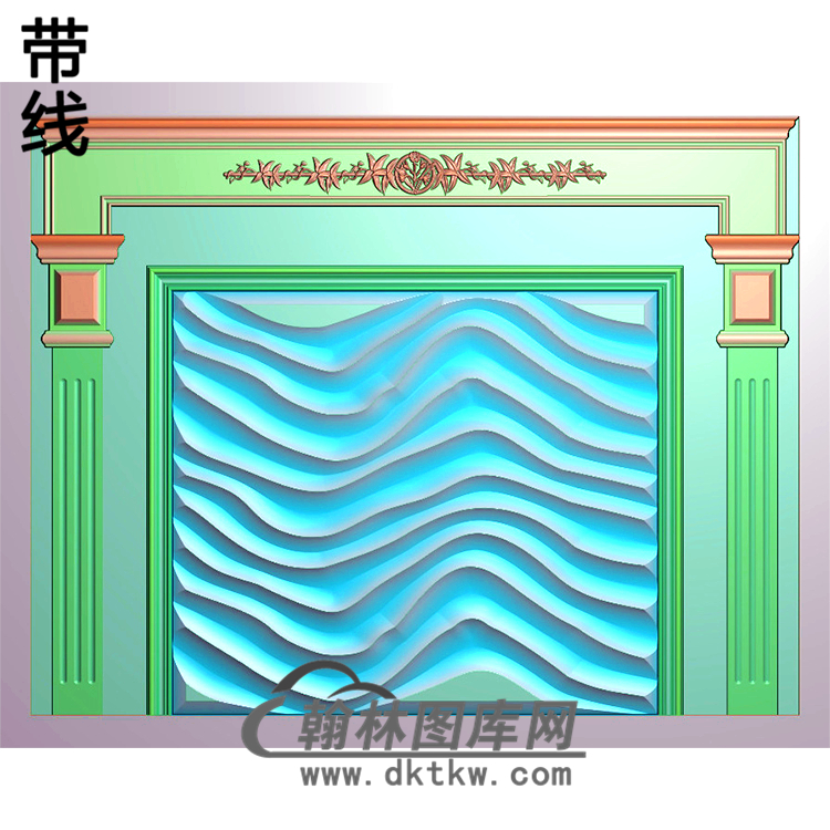 整体背景墙精雕图(BJQ-065)展示