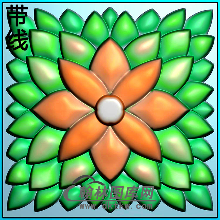 欧式方形洋花精雕图（FXH-180）展示