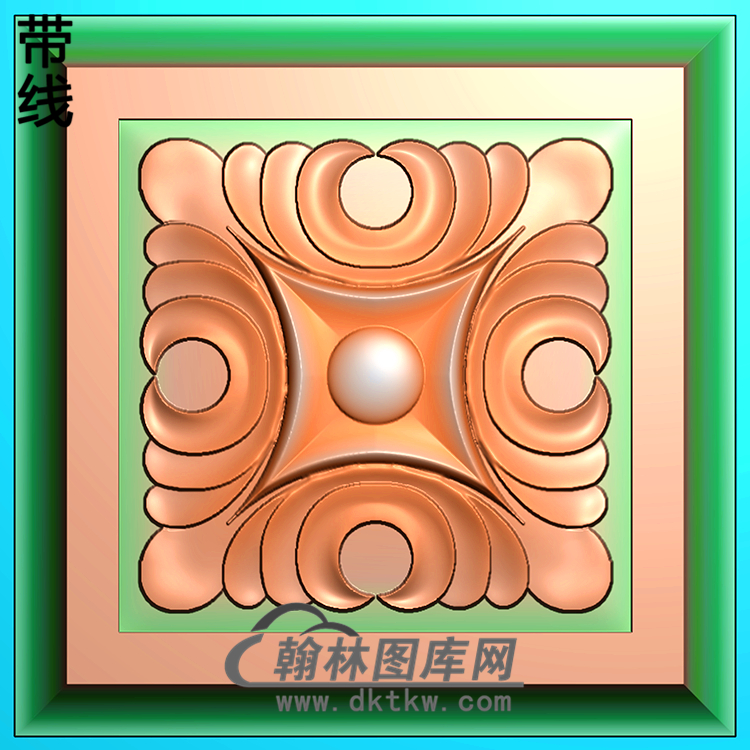 欧式方形洋花精雕图（FXH-192）展示
