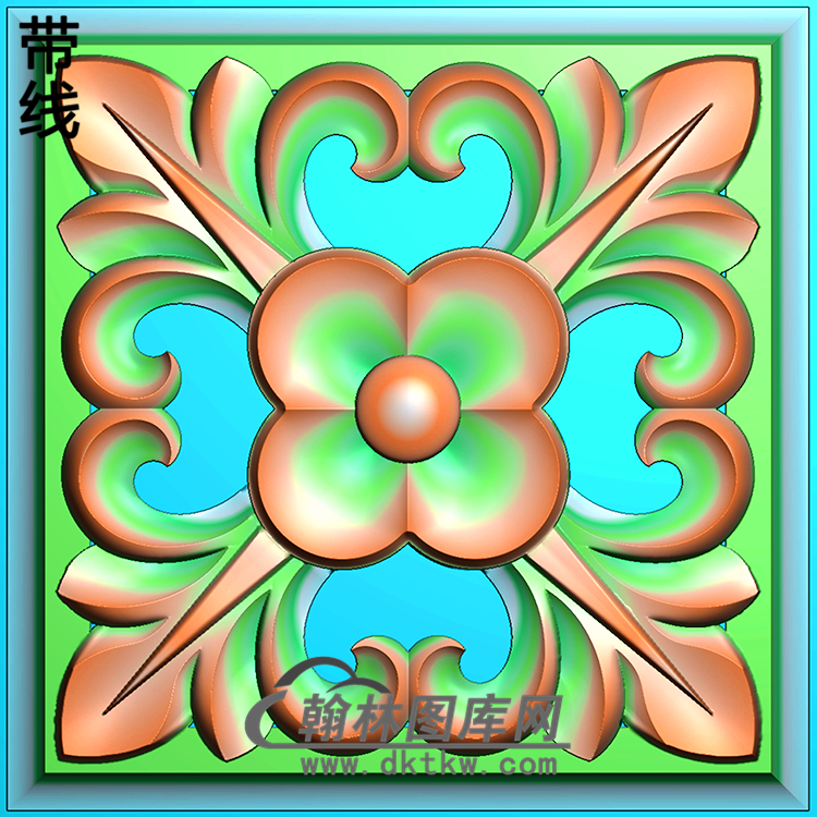 欧式方形洋花精雕图（FXH-202）展示