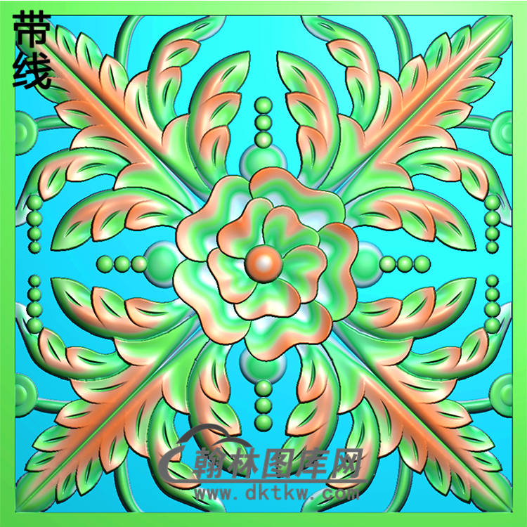 欧式方形洋花精雕图（FXH-213）展示