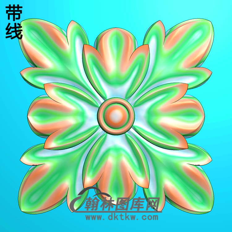 欧式方形洋花精雕图（FXH-218）展示