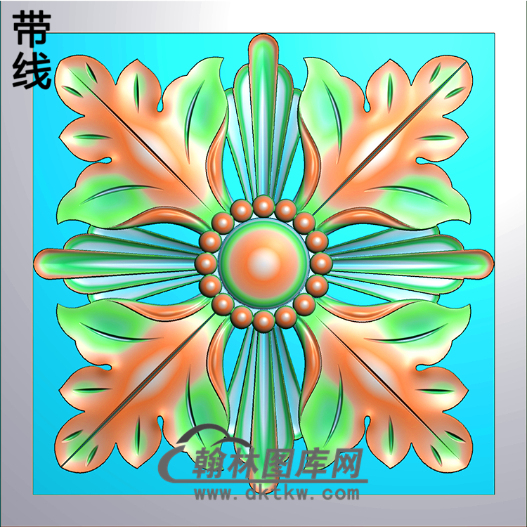欧式方形洋花精雕图（FXH-223）展示