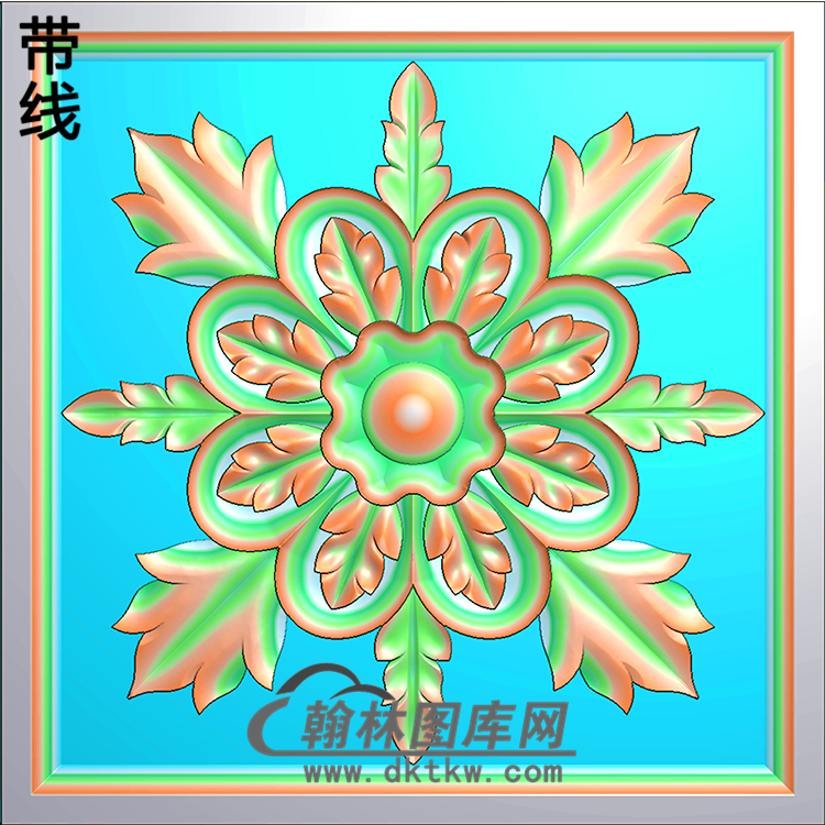 欧式方形洋花精雕图（FXH-224）展示