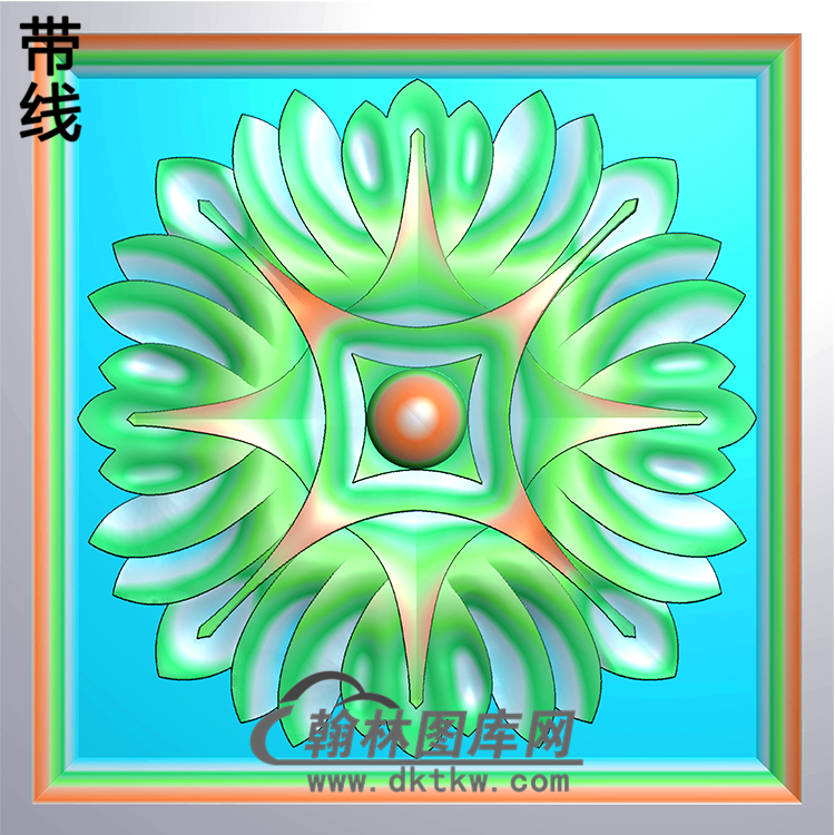 欧式方形洋花精雕图（FXH-226）展示
