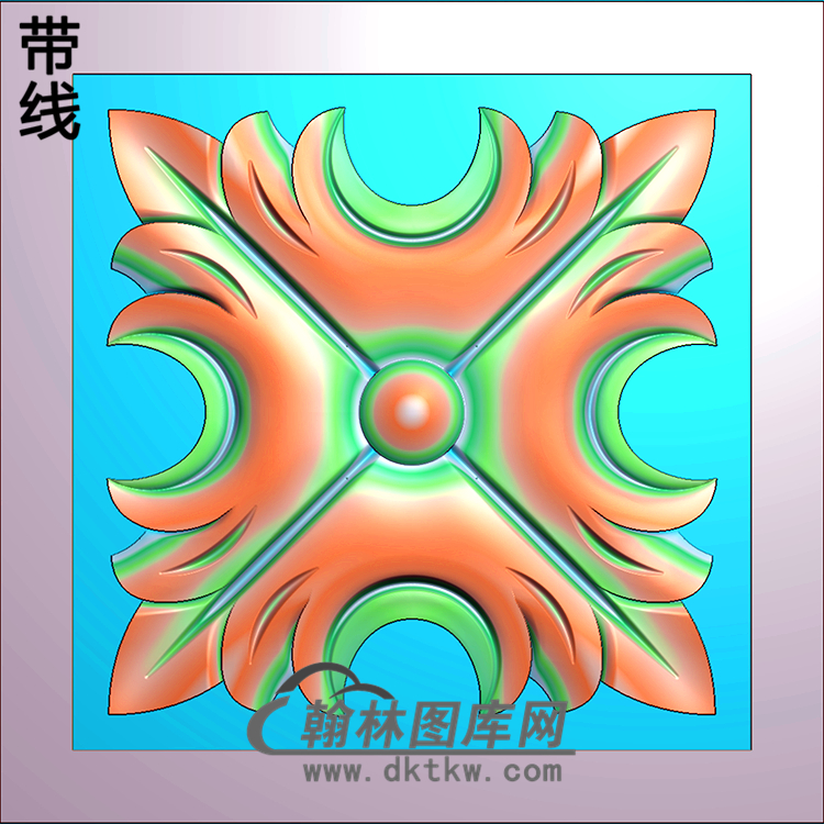 欧式方形洋花精雕图（FXH-236）展示